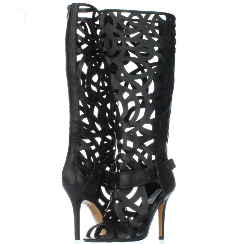 Chelsea & Zoe Paradise Cutout Knee High Boot Sandals - Size 7M